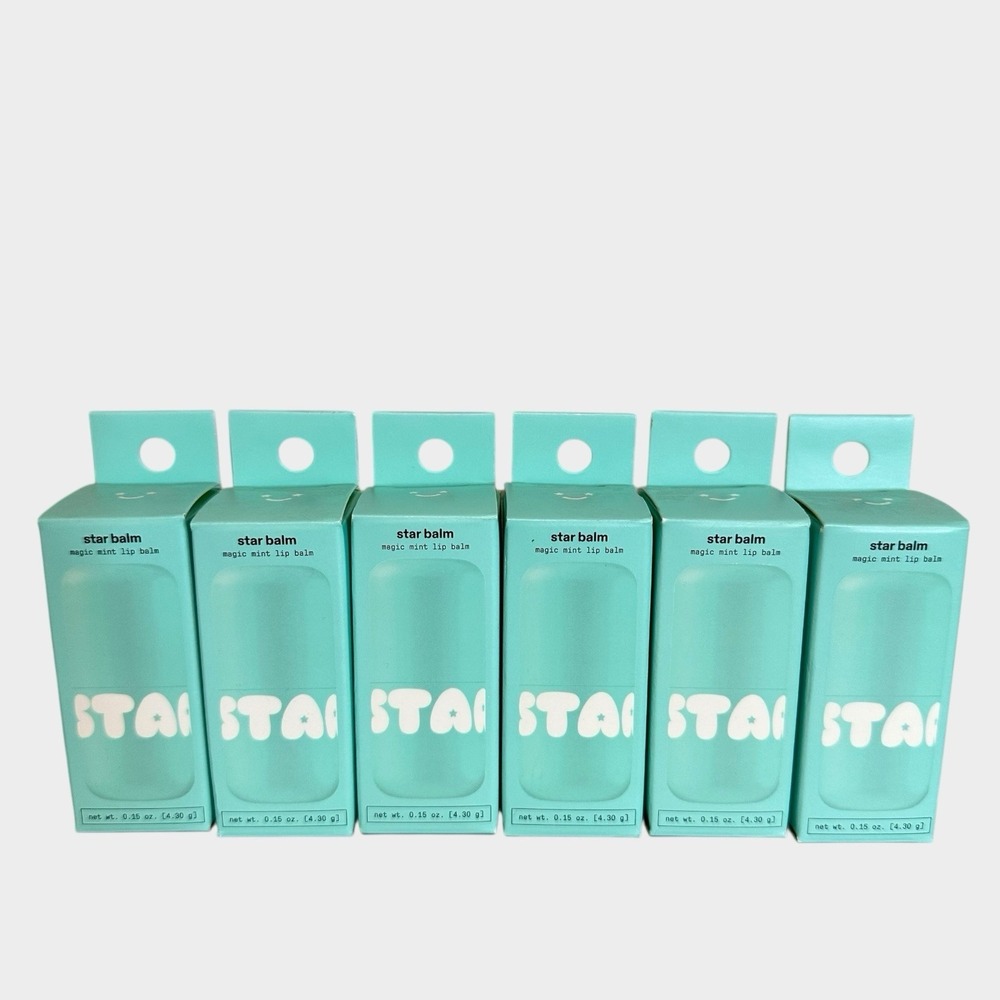 Lot Of 6 Starface Star Balm Magic Mint Lip Balm 0.15oz Ea New &‎ Unused